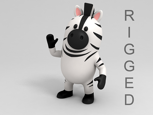 Rigged Zebra - 3Docean 23128651