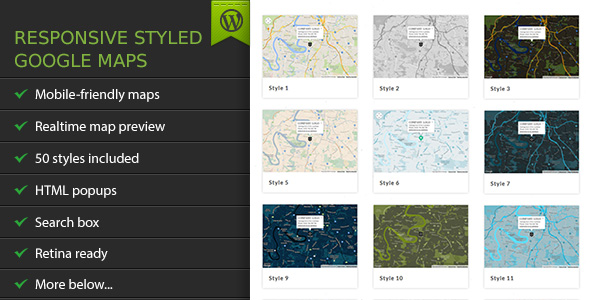 Responsive Styled Google Maps - WordPress Plugin - CodeCanyon Item for Sale