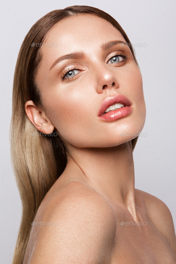 Beauty of model make-up Stock Photo by korabkova