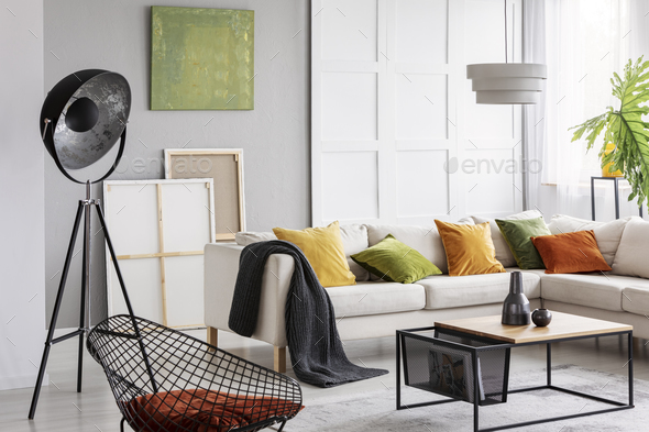 bright sofa cushions