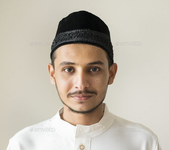Portrait of a Muslim man - Stock Photo - Images