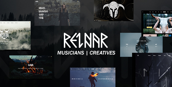 Reinar – A Nordic Inspired Music and Creative WordPress Theme