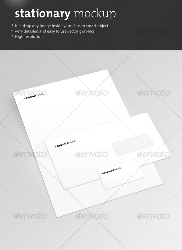 Clean Stationary Mockup - Stationery Print