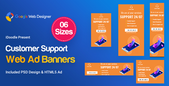 Customers Support Banners HTML5 Ad