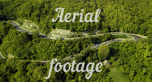 Aerial landscape footage