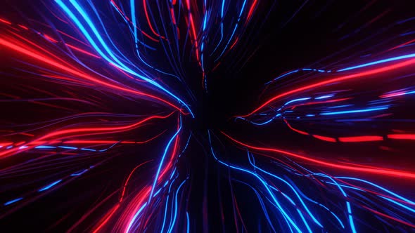 Red And Blue Neon Cable