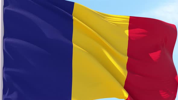 Romania Flag Looping Background