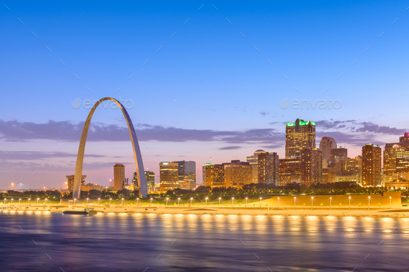 St. Louis, Missouri, USA downtown cityscape - Stock Photo - Images