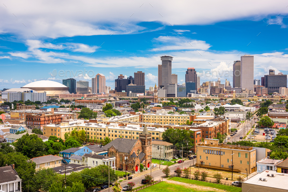 New Orleans, Louisiana, USA downtown skyline - Stock Photo - Images