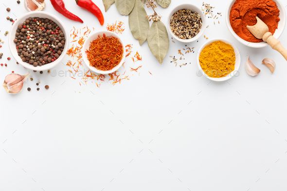 Download Hot Spices Concept Mockup Top View Stock Photo By Prostock Studio