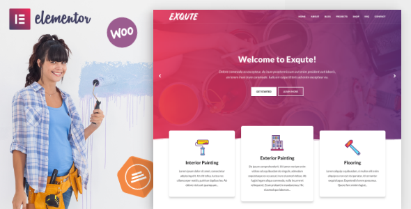 Exqute – Painting Company WordPress Theme