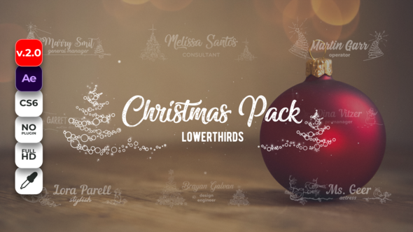 Christmas Lower Thirds - VideoHive 22852137