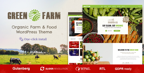 Green Farm - Organic Food Farm & Eco Food Store WordPress Theme