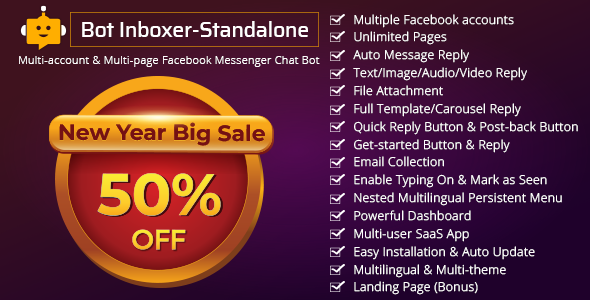 Bot Inboxer - Standalone: Multi-account & Multi-page Facebook Messenger Chat Bot - CodeCanyon Item for Sale