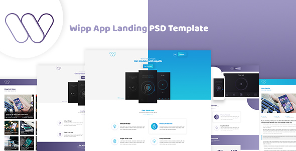 Wipp -App Landing - ThemeForest 23117651