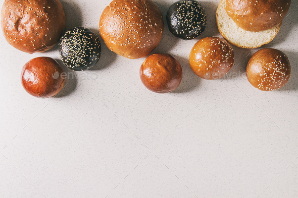 Burger buns variety - Stock Photo - Images