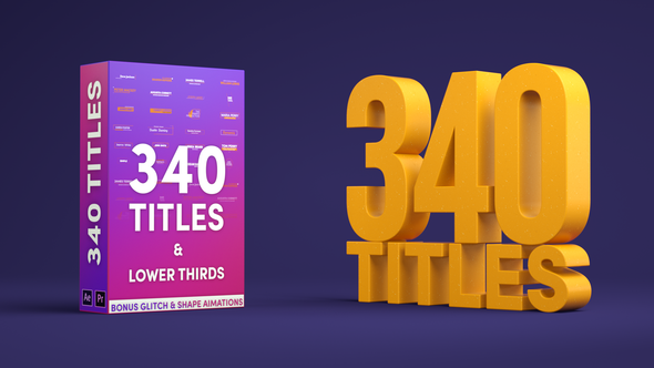 340 Titles and - VideoHive 23165459