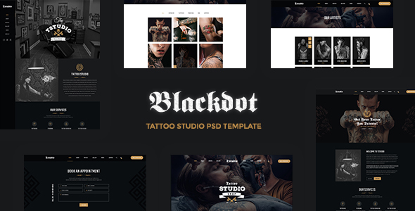 Blackdot - A PSD Template for Tattoo Studios and Tattoo Artists by  dropletthemes