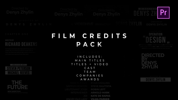 Film Credits Pack For Premiere Pro By Cinemaeternal Videohive