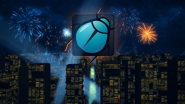 City Firework Logo Reveal 4K