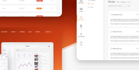 Piaf - Vuejs Admin Dashboard