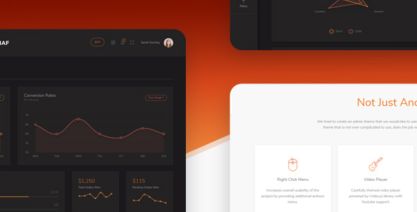 Piaf - Vuejs Admin Dashboard