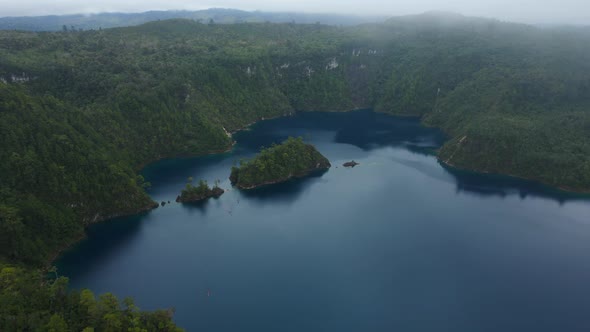 Pojoj Lake in Lagunas Montebello in Chiapas Mexico
