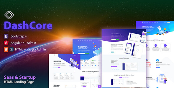 DashCore - SaaS, Startup & Software Template