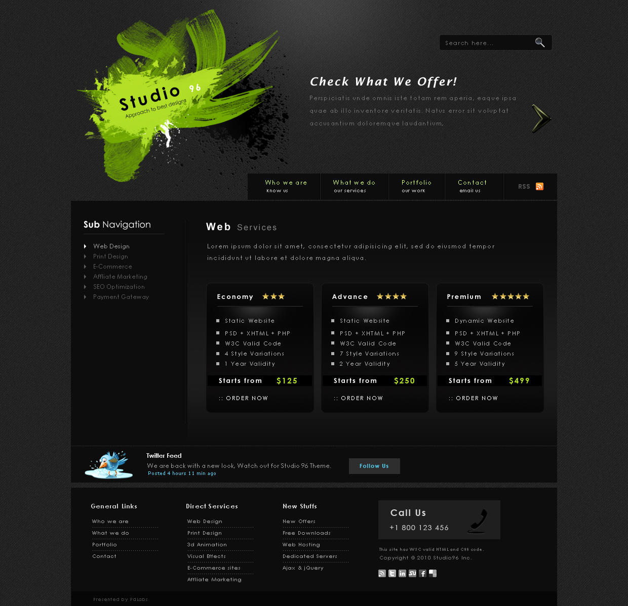 themes links unlimited tumblr ThemeForest Creative  Unique  In  9dlabs by Style Studio 96