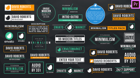Minimal Titles & Lower Thirds for Premier Pro