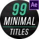 Minimal Titles &amp; Lower Thirds - VideoHive Item for Sale