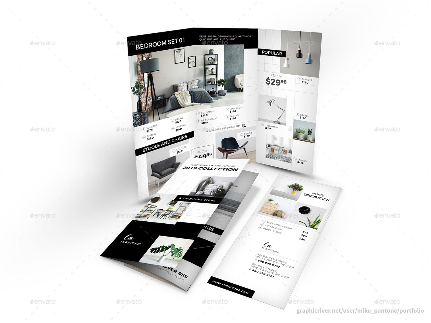 Furniture Store Trifold Brochure 4 By Mike Pantone Graphicriver