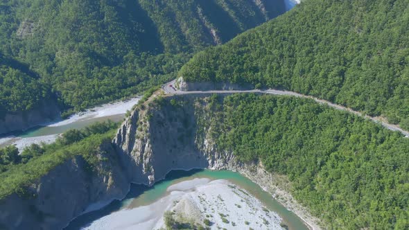 Air Flight Over Brugnello In Val Trebbia alt