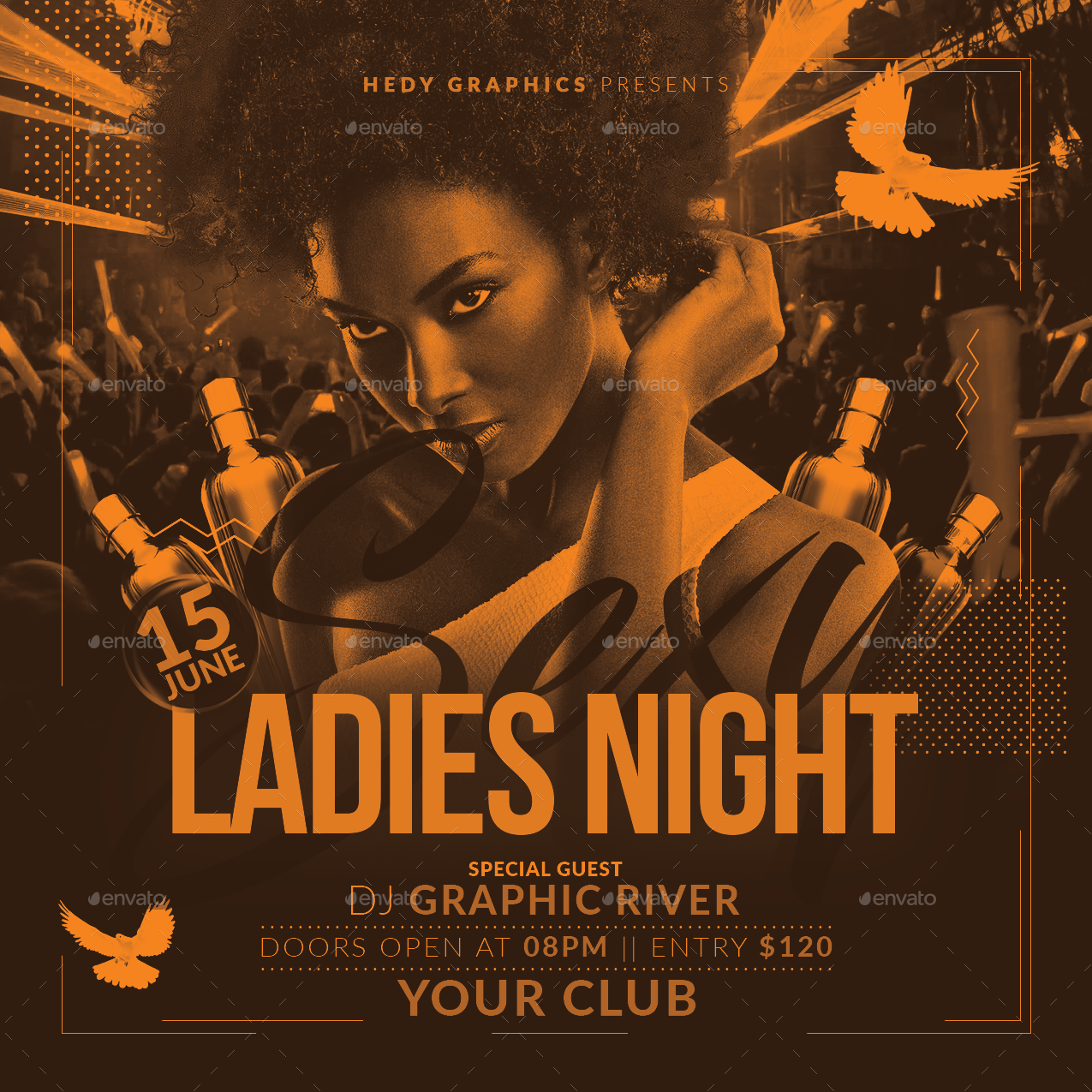 Ladies Night Flyer By Hedygraphics Graphicriver