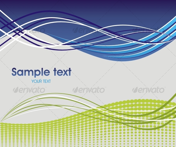 Dynamic wave background in blue and green. - Backgrounds Decorative