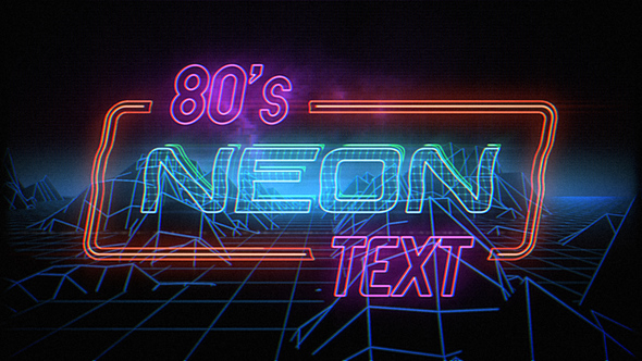 Retro Neon Titles