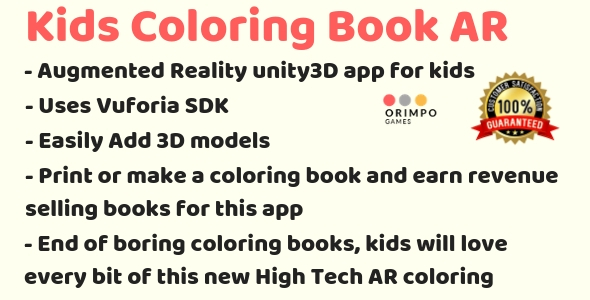 Kids' Coloring Book App - Augmented Reality Unity3D Template Project