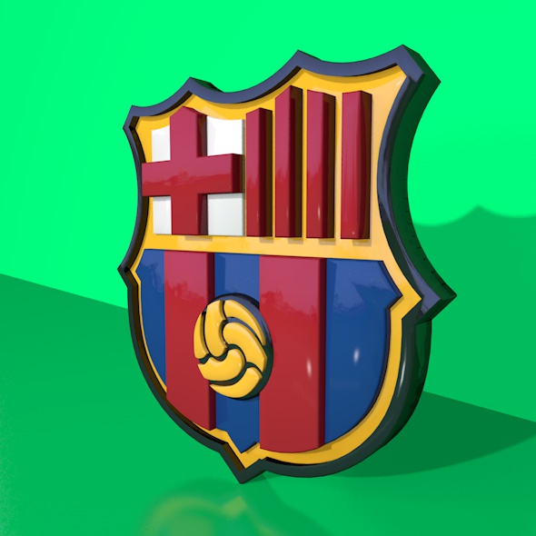 FC Barcelona 3D Logo by demirkale | 3DOcean