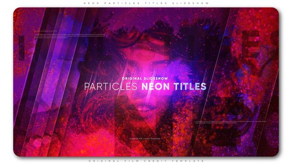 Neon Particles Titles - VideoHive 23201498