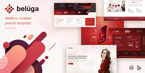 beluga modern clean creative joomla template by arrowthemes modern templates