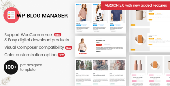 WP Blog Manager - Plugin to Manage / Design WordPress Blog - CodeCanyon Item for Sale