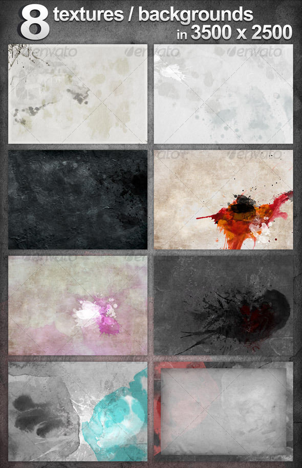 8 Dirty Backgrounds / Textures - Backgrounds Graphics
