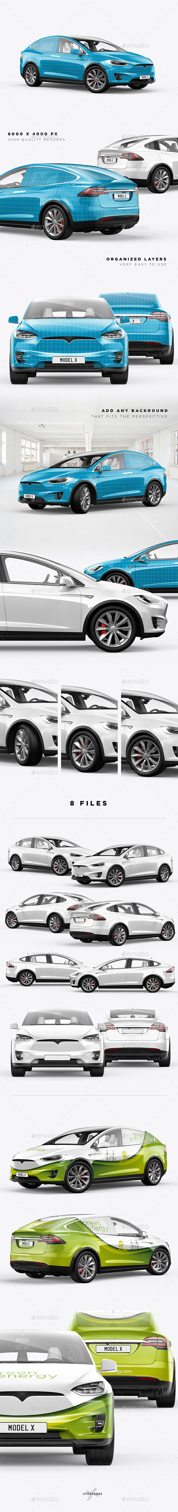 Download Model X Electric Car Mockup By Xfeatures Graphicriver