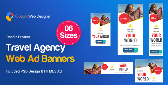 Travel Agency Banners HTML5 D56 Ad