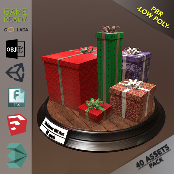 Christmas Gift Box - 3Docean 23210357