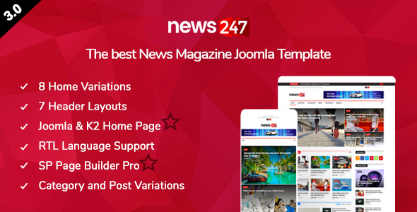 news247 news magazine joomla template by tripples themeforest joomla newspaper template
