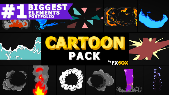 140+ animated cartoon elements after effects template free download