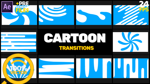 Cartoon Transition Pack // After Effects