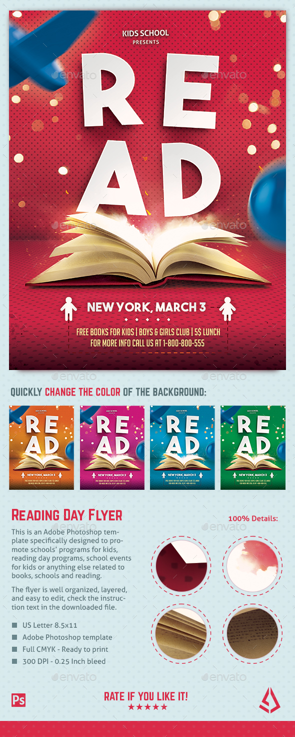 Reading Across America Flyer Template Children School Read Within Dr Seuss Flyer Template