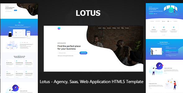 Fabulous Lotus - Agency, Saas, Web Application HTML5 Template